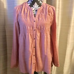 Pretty Pink Peasant Top